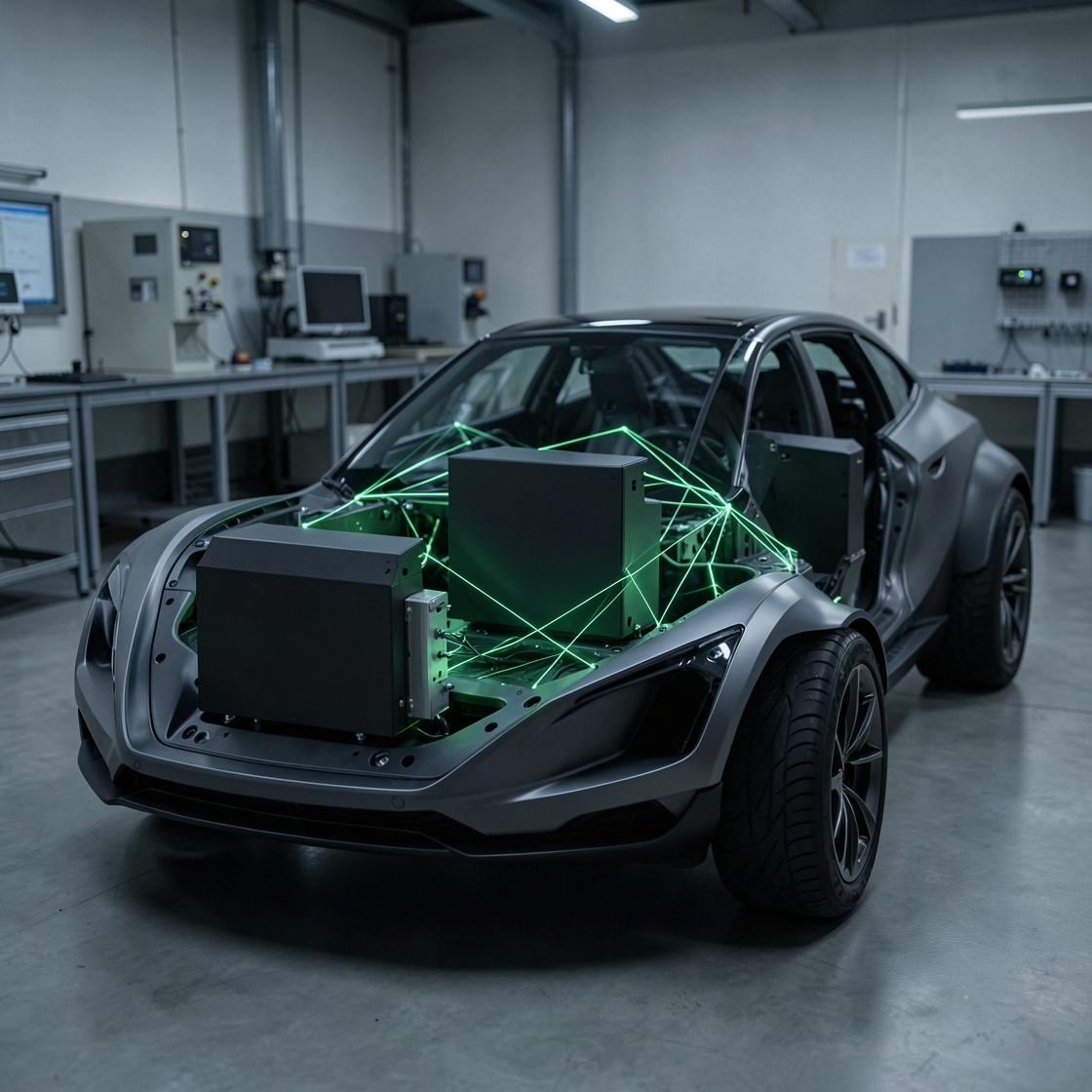 Abstract isolated vehicle computing domains connected by a secure authenticated mesh