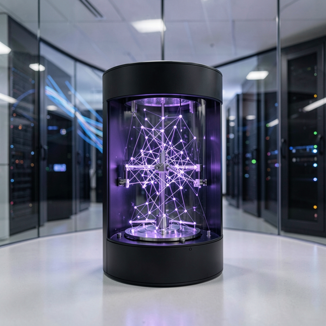 Neutral atoms held in an optical quantum processor above a modern data center environment