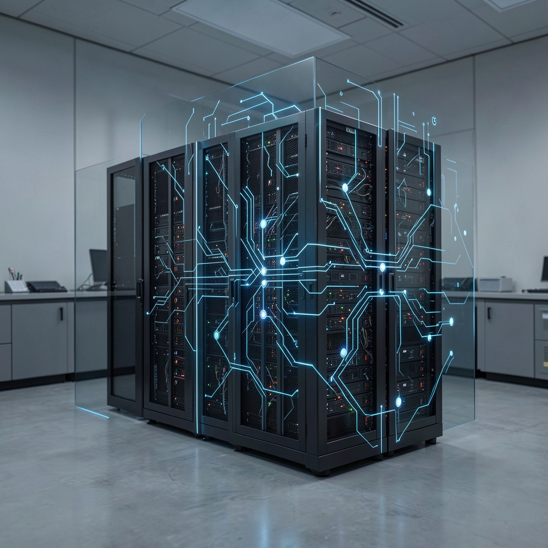Secure code review workstation with abstract AI vulnerability analysis signals